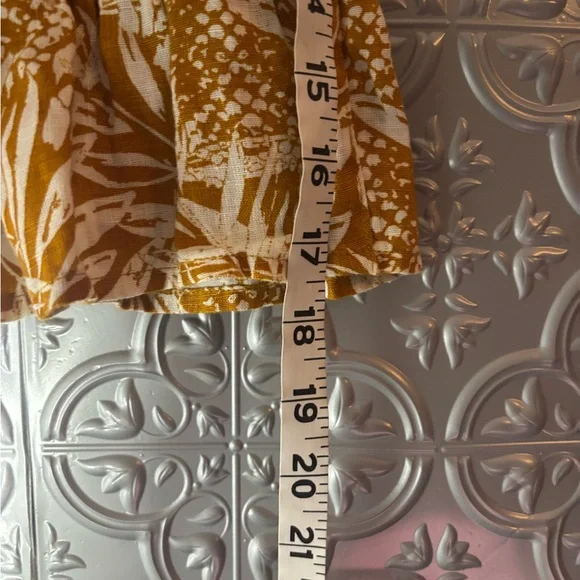 Christian Siriano Linen Tropical Print ruffle Skirt spring summer vacation - Picture 5 of 6